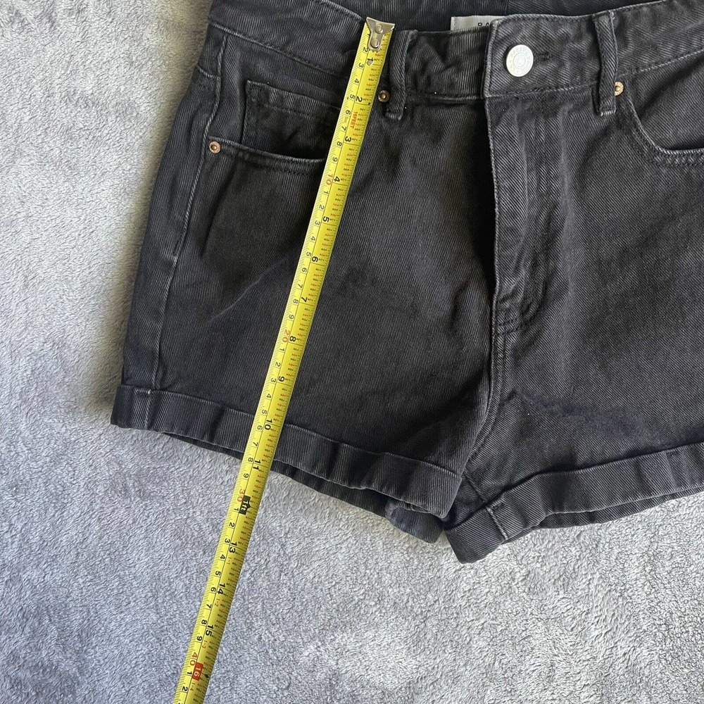 Pacsun Shorts Womens 27 Black Denim Mom Shorts High Rise Preppy Festival Beach - Picture 8 of 12